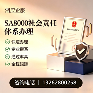驻马店SA8000社会责任体系认证服务